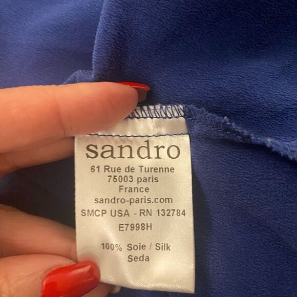 Sandro 100% silk blouse, size 1(S) - Picture 7 of 7